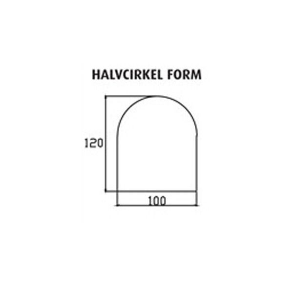 glasplader halvcirkel form